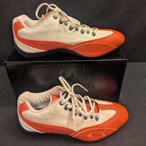 Oakley 1320 Athletic Cart Racing Shoes Red/Tan Suede Leather Size 7.5